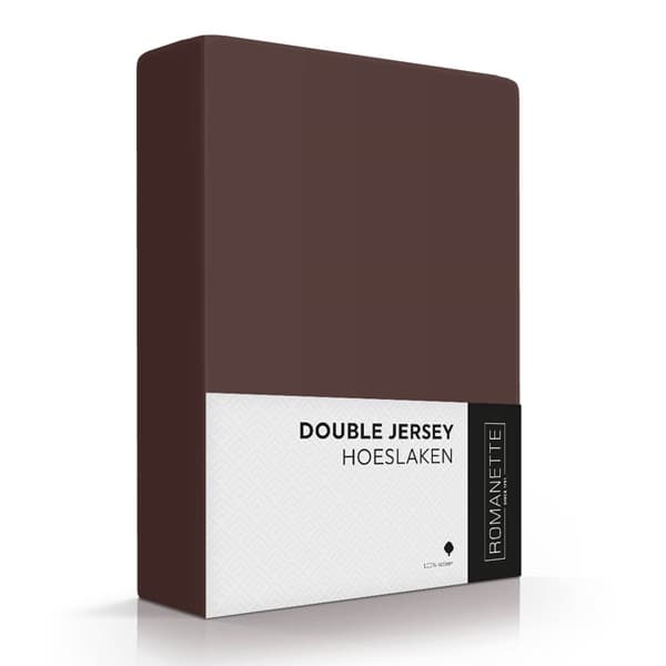 Romanette Hoeslaken Double Jersey Mahonie