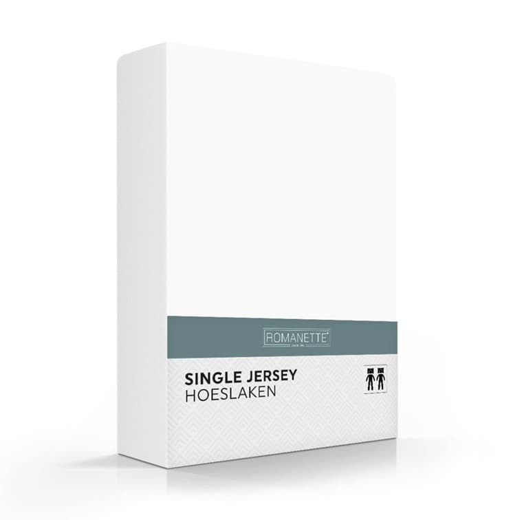 Romanette Hoeslaken Single Jersey Wit