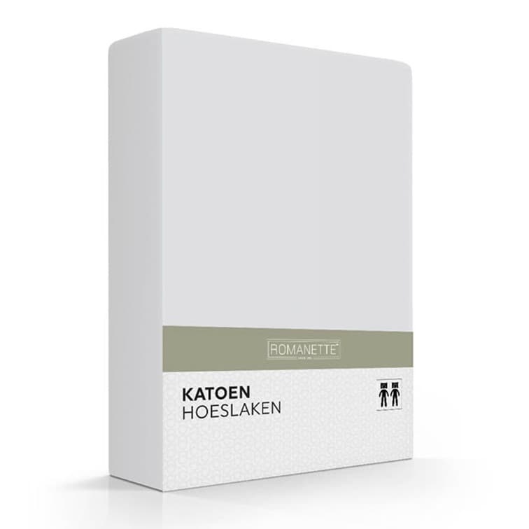 Romanette Hoeslaken Katoen Zilver