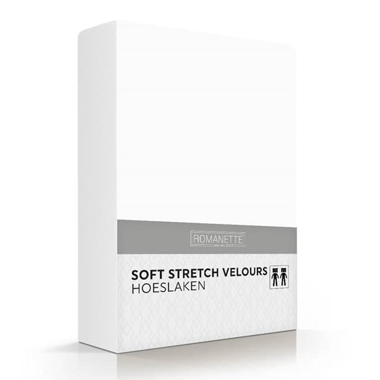 Romanette Hoeslaken Velours Wit