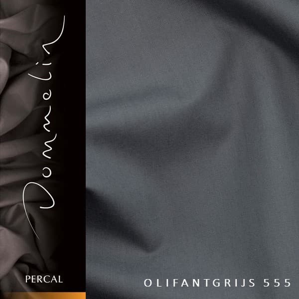 hoeslaken Percal Olifantgrijs