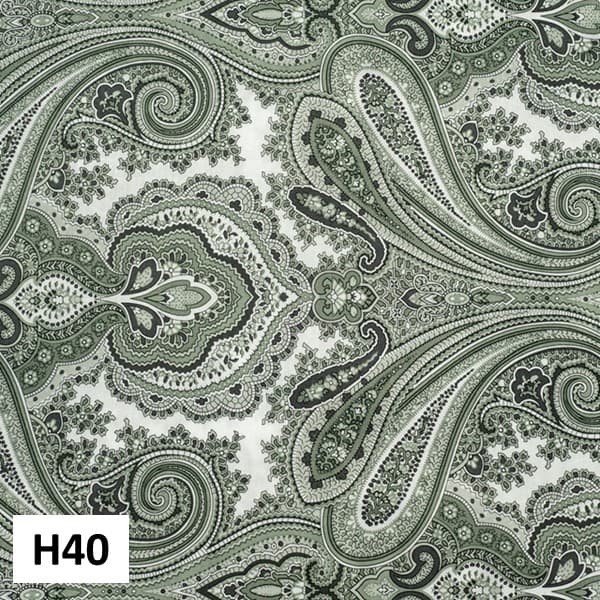 Dommelin Hoeslaken Satijn 400TC - 40 cm hoog - Dessin Pordoi Groen