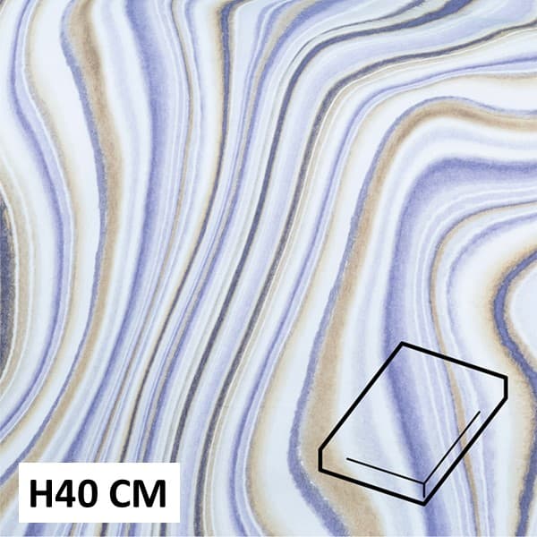 Dommelin Hoeslaken Satijn 400TC - 40 cm hoog - Costa Nachtblauw