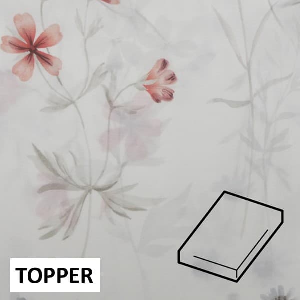 Dommelin Topper Hoeslaken Satijn 400TC - Dessin Field Rosso