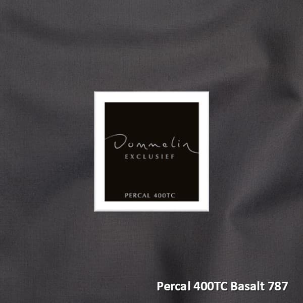 Dommelin Topper Hoeslaken Percal 400TC Basalt