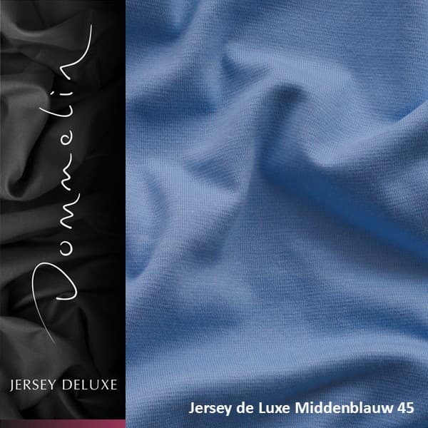 Dommelin Topper Hoeslaken Jersey de luxe Middenblauw (45)