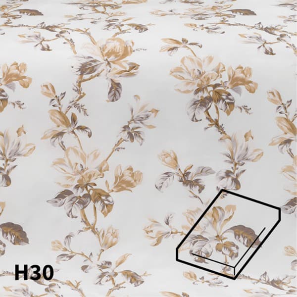 Dommelin Topper Hoeslaken Satijn 400TC - Dessin Magnolia Ecru